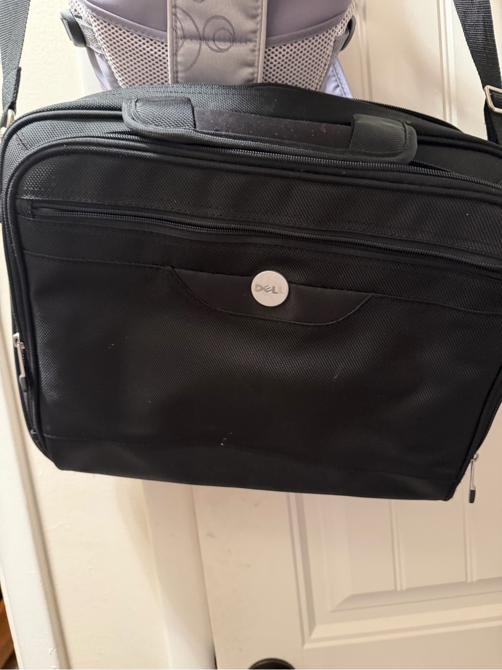 Dell Black Men's Laptop Briefcase with Front Pocket messenger canvas
